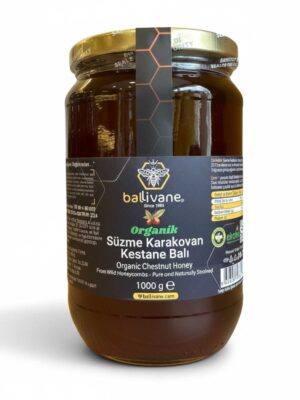 Organik Süzme Karakovan Kestane Balı 1 Kg.