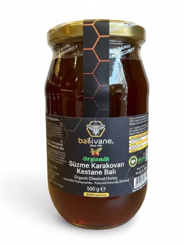Organik Süzme Karakovan Kestane Balı 500 gr.